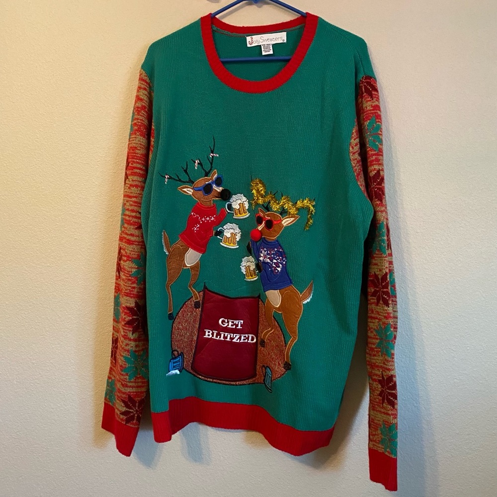 Jolly Sweaters ‘Get Blitzed’ Holiday Party Size XXL